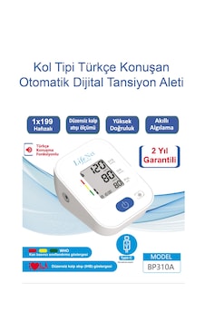 Life Net Medikal Dijital Üst Koldan Ölçer Tam Otomatik Tansiyon Aleti Renkli Ekran-bp310at