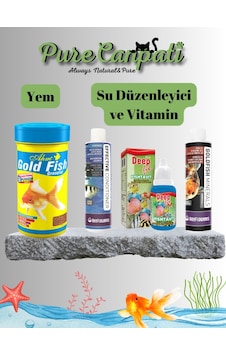 Purecanpati Japon Balığı Bakım Ve Vitamin Seti Yem, Su Düzenleyici, Vitamin Ve Mineral Purecanpati Japon Balığı Bakım Ve Vitamin Seti Yem, Su Düzenleyici, Vitamin Ve Mineral