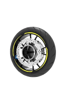Floresan Sarı 4 Parçalı Keskin Jant Şeridi Sticker Çınar Extreme