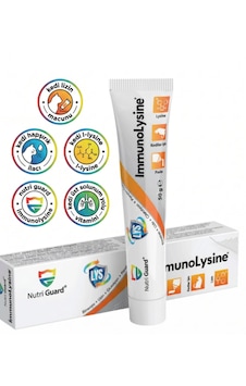 Nutri Guard Immunolysine 50 Gr Kediler İçin L-lysine, Göz Akıntısı & Solunum Yolu Destek Macunu Nutri Guard Immunolysine 50 Gr Kediler İçin L-lysine, Göz Akıntısı & Solunum Yolu Destek Macunu