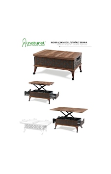 Hc Naturell Masa & Sandalye & Aksesuar Nora Çekmeceli Sihirli Sehpa Ceviz Hc Naturell Masa & Sandalye & Aksesuar Nora Çekmeceli Sihirli Sehpa Ceviz
