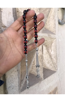 Kırmızı Sürmeli Model Toz Kehribar Zaza Tesbih Kırmızı Sürmeli Model Toz Kehribar Zaza Tesbih