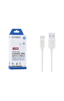 Syrox C65 2.0A Micro USB Şarj Ve Data Transfer Kablosu 1.2 M (291227413) Syrox C65 2.0A Micro USB Şarj Ve Data Transfer Kablosu 1.2 M (291227413)