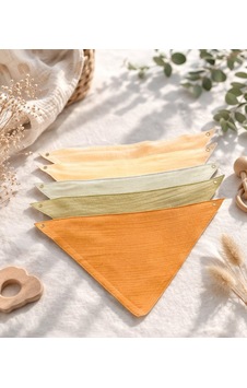 Enhitbaby 5 Adet Sıvı Geçirmez Müslin Fular Önlük Set,%100 Pamuk, Yıkanabilir Çok Renkli Enhitbaby 5 Adet Sıvı Geçirmez Müslin Fular Önlük Set,%100 Pamuk, Yıkanabilir Çok Renkli
