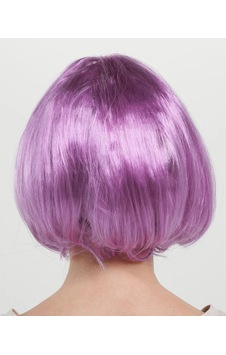 Rose Pembe Renk Düz Kesim Küt Parti Peruğu Kısa Takma Rose Pembe Renk Düz Kesim Küt Parti Peruğu Kısa Takma