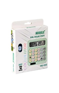 Muggle Hesap Makinesi Büyük 12 Hane Mu-550 Çok Renkli Muggle Hesap Makinesi Büyük 12 Hane Mu-550 Çok Renkli