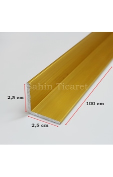 Alüminyum Köşebent Alüminyum Köşe Profil Sarı 2,5cmX2,5cmX100cm Alüminyum Köşebent Alüminyum Köşe Profil Sarı 2,5cmX2,5cmX100cm