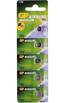 Gp 192 1.5 Volt Lr41 Alkalin Düğme Pil 5'li Gp 192 1.5 Volt Lr41 Alkalin Düğme Pil 5'li
