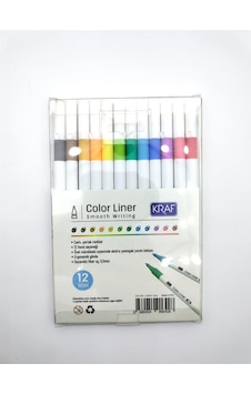 Kraf Color Lıner Kalem 0.5 MM Keçeli Kalem 12 Li Kraf Color Lıner Kalem 0.5 MM Keçeli Kalem 12 Li