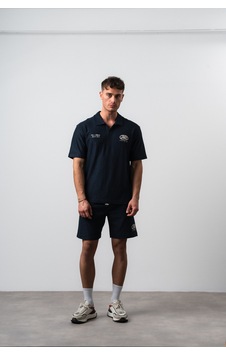 Erkek 242 Nakışlı Regular Fit T-shirt Şort Takım Lacivert Erkek 242 Nakışlı Regular Fit T-shirt Şort Takım Lacivert