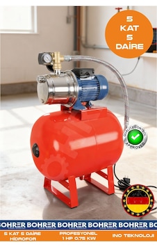 Jet750sc Paslanmaz Gövdeli Bakır Sargılı 1 Hp 0.75kw 50l Genleşme Tanklı Hidrofor Pompa - 4 Kat 4 Da Jet750sc Paslanmaz Gövdeli Bakır Sargılı 1 Hp 0.75kw 50l Genleşme Tanklı Hidrofor Pompa - 4 Kat 4 Da