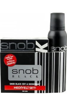 Snob Black Erkek Parfüm EDT 100 ML + Black Erkek Sprey Deodorant 150 ML