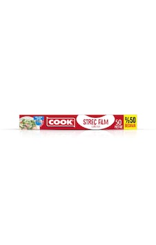Cook Streç Film 30 Cm X 50 Mt Akıllı Kesme Sistemli Cook Streç Film 30 Cm X 50 Mt Akıllı Kesme Sistemli