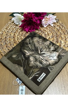 Siyane Scarf Lotus Desen Eşarp 07 haki Siyane Scarf Lotus Desen Eşarp 07 haki