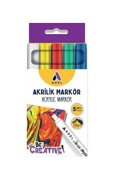 Adel Akrilik Markör Kalem Seti 5li