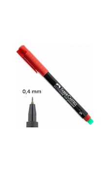Faber Permanent Asetat Kalemı S Kırmızı Faber Permanent Asetat Kalemı S Kırmızı