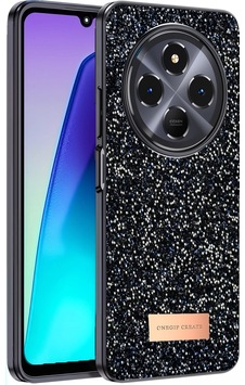 Xiaomi Redmi 14c Bright Simli Kapak - Siyah Xiaomi Redmi 14c Bright Simli Kapak - Siyah