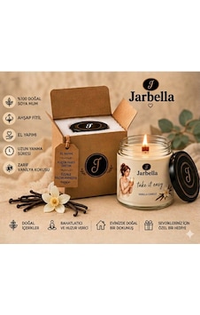 Jarbella, %100 Doğal Soya Mum, 220gr, El Yapımı, Ahşap Fitil, Vanilya Kokulu, Ev Ve Hediye İçin İdeal 001 - Beyaz Jarbella, %100 Doğal Soya Mum, 220gr, El Yapımı, Ahşap Fitil, Vanilya Kokulu, Ev Ve Hediye İçin İdeal 001 - Beyaz