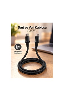 Uyumlu Telefon Ve Dizüstü Bilgisayarlar İçin Pd Type C Şarj Kablosu Siyah Uyumlu Telefon Ve Dizüstü Bilgisayarlar İçin Pd Type C Şarj Kablosu Siyah