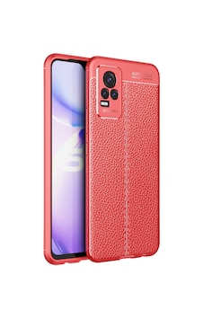 Zore Vivo V21e Kılıf Omsy Niss Silikon Kapak - Kırmızı Zore Vivo V21e Kılıf Omsy Niss Silikon Kapak - Kırmızı