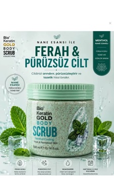 Bio Keratin Gold Menthol Özlü Vücut Peeling 500 ML Bio Keratin Gold Menthol Özlü Vücut Peeling 500 ML