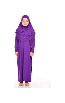 Ihvan Çocuk Pratik Namaz Elbisesi 8-12 Yaş Mor Çok Renkli Ihvan Çocuk Pratik Namaz Elbisesi 8-12 Yaş Mor Çok Renkli