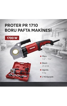 Proter Pr 1710 Elektrikli El Tipi Boru Pafta Makinesi 1/2-1.1/4'' Proter Pr 1710 Elektrikli El Tipi Boru Pafta Makinesi 1/2-1.1/4''