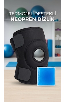 Sporcu Dizlik Çapraz Destekli, Menisküs Ağrısı İçin Termojel Hediyeli Siyah Sporcu Dizlik Çapraz Destekli, Menisküs Ağrısı İçin Termojel Hediyeli Siyah