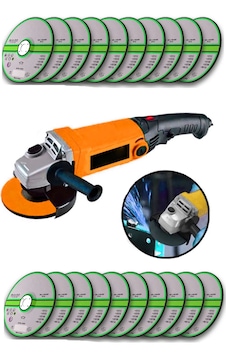 Moonshop TAŞ020 3500W 6 Kademe Devir Ayarlı Spiral Taşlama Makinesi Avuç Içi Taşlama 125 MM + 20 Adet Taş