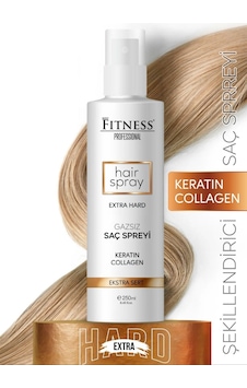 Sam Fitness Keratin Kolojen Extra Sert Gazsız Saç Spreyi 250 Ml
