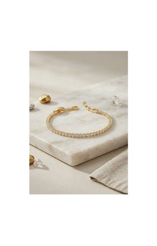 Pirinç Gold Renk İnce Zirkon Taşlı Su Yolu Kadın Bileklik Tj-bb8893 Evimdeyokyok Pirinç Gold Renk İnce Zirkon Taşlı Su Yolu Kadın Bileklik Tj-bb8893 Evimdeyokyok