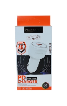Megatech T05-M40 Beyaz 40W PD-USB Araç Çakmaklık Şarj Başlığı Hızlı Şarj Megatech T05-M40 Beyaz 40W PD-USB Araç Çakmaklık Şarj Başlığı Hızlı Şarj
