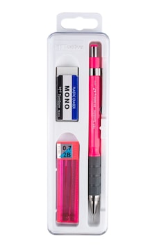Tombow Sh-300 Grip 0.7 Mm Plastik Kutulu Set - Neon Pembe Tombow Sh-300 Grip 0.7 Mm Plastik Kutulu Set - Neon Pembe