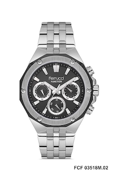 Ferrucci Fcf 03518m.02 Çalışır Fonksiyonlu Erkek Kol Saati. Gümüş Ferrucci Fcf 03518m.02 Çalışır Fonksiyonlu Erkek Kol Saati. Gümüş