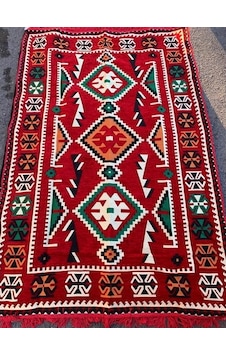 Şark Köşesi Antep Anadolu Desenli Kilim Kırmızı 120 x 180 CM