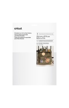 Cricut 2011742 Yazdırılabilir Iron On Koyu Renk Kumaşlar İçin 3 S