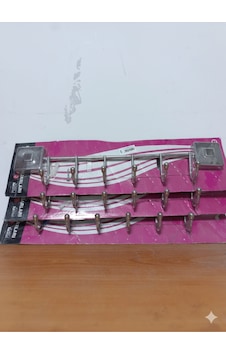 Delu-x 6'lı Banyo Lavabo Askısı 3'lü Paket Gri Delu-x 6'lı Banyo Lavabo Askısı 3'lü Paket Gri