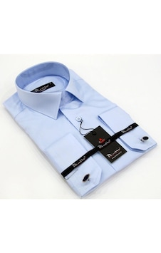 Dicotto Micro Kumaş Kol Düğmeli Slim Fit Düz Renk Gömlek - 201-6 001 Dicotto Micro Kumaş Kol Düğmeli Slim Fit Düz Renk Gömlek - 201-6 001