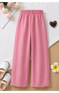 Fesshera Kids Kız Çocuk Pantolon Geniş Kesim Bilek Boy Pembe Fesshera Kids Kız Çocuk Pantolon Geniş Kesim Bilek Boy Pembe