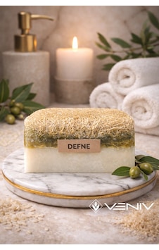 %100 Doğal Kabak Lifli Sabun - Defne & Keçi Sütü - 100 Gr Diğer