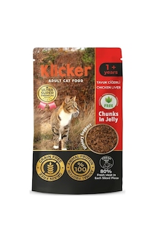 Klicker Pauch Tavuk Ciğerli Kedi Konservesi 85 Gr Klicker Pauch Tavuk Ciğerli Kedi Konservesi 85 Gr