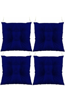 Lacivert Kombin Pofidik Kare Sandalye Minderi 4'lü 40 X 40 Cm Lacivert Kombin Pofidik Kare Sandalye Minderi 4'lü 40 X 40 Cm