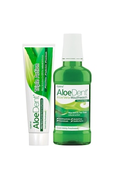 Aloe Dent Triple Action Diş Macunu 100 ML + Ağız Bakım Suyu 250 ML Aloe Dent Triple Action Diş Macunu 100 ML + Ağız Bakım Suyu 250 ML