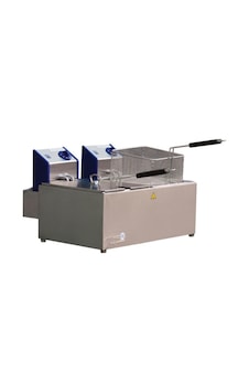 Tuğra T 9022 2 x 2500 W 5 + 5 L Endüstriyel Elektrikli Fritöz Tuğra T 9022 2 x 2500 W 5 + 5 L Endüstriyel Elektrikli Fritöz