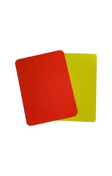 Sarı Kırmızı Kart 12x9 Cm , Hakem Kartı , Parlak Çok Renkli