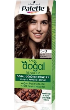 Palette 5 - 0 Açık Kahve Kalıcı Doğal Renkler Saç Boyası