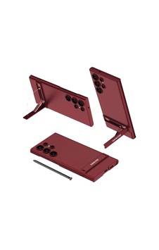 Galaxy Uyumlu S24 Ultra Kılıf Zore Kamera Korumalı Dikey Standlı Ays Kapak Mürdüm Galaxy Uyumlu S24 Ultra Kılıf Zore Kamera Korumalı Dikey Standlı Ays Kapak Mürdüm