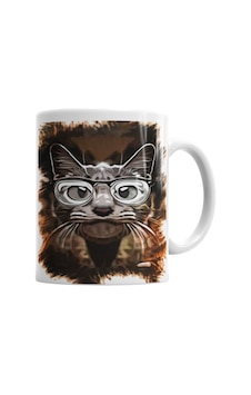 Meraklı Kedi Cat Kupa Bardak Porselen Karışık Meraklı Kedi Cat Kupa Bardak Porselen Karışık