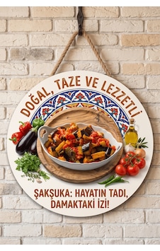 Şakşuka 2 Meze Temalı Restoranlar Şarküteriler Balıkçılar İçin Ahşap Duvar Kapı Dekoratif Süs Tablo Şakşuka 2 Meze Temalı Restoranlar Şarküteriler Balıkçılar İçin Ahşap Duvar Kapı Dekoratif Süs Tablo
