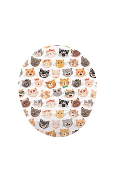 Kediler Minik Kafalar - Bilek Destekli Oval Mouse Pad 20x23 Cm Mousepad Kediler Minik Kafalar - Bilek Destekli Oval Mouse Pad 20x23 Cm Mousepad